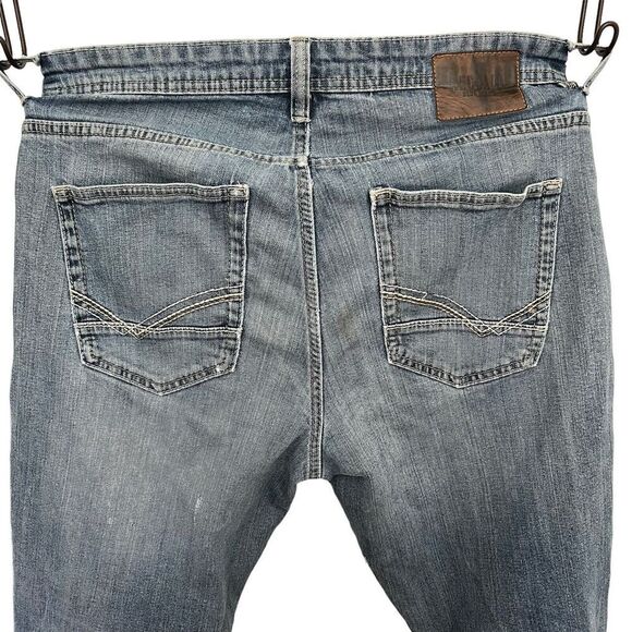 Reclaim Buckle Men’s Relaxed Jeans Size 33 R Regular Light Wash Distressed - Picture 4 of 10